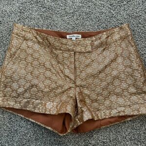 Charlotte Russe gold floral shorts